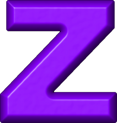 Purple Letter Z Logo - Presentation Alphabets: Purple Refrigerator Magnet Z