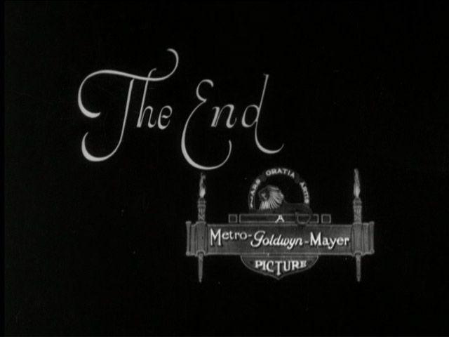 MGM Movie Logo - The end titles: Metro Goldwyn Mayer (MGM). The Movie title stills