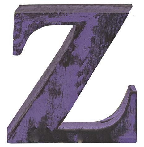 Purple Letter Z Logo - Purple,Letter Z) Shabby Chic Vintage Large 11 cm Wooden Free ...