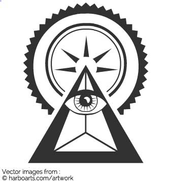 Sun Circle Logo - Download : Illuminati Pyramid with sun circle - Vector Graphic