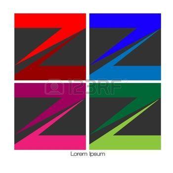 Purple Letter Z Logo - letter z: Logo abstract initial Z Illustration | 