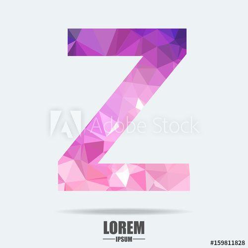Purple Letter Z Logo - Abstract trend polygon letter Z logo design template. Art tech media