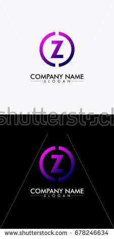 Purple Letter Z Logo - Abstract company logo vector of the letter Z
