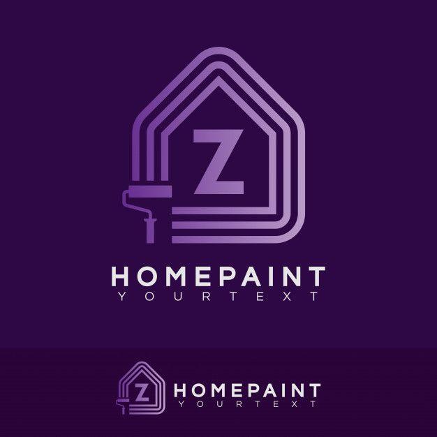 Purple Letter Z Logo - Home paint initial letter z logo design Vector | Premium Download