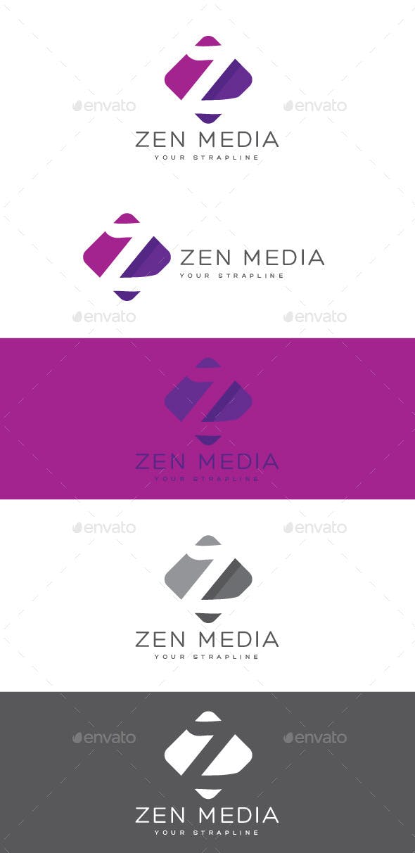 Purple Letter Z Logo - Zen Media Letter Z Logo