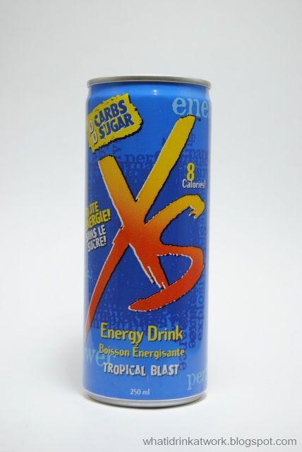 XS Blast Logo - What I Drink At Work: XS Energy Drink Tropical Blast Review