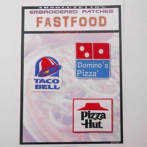 Pizza Hut Taco Bell Logo - TACO BELL, PIZZA HUT, DOMINO'S FAST FOOD Patch Set On Patch