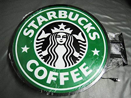 New Starbucks Coffee Logo - Starbucks Coffee Logo Screen 2-sided Wall Sign Light 23'' New ...