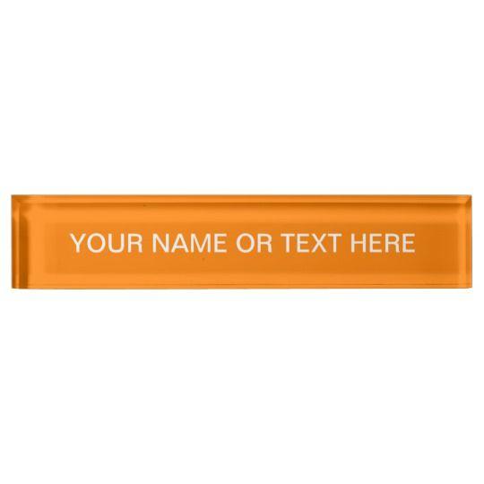 Simply Orange Logo - Simply Orange Solid Color Name Plate | Zazzle.com