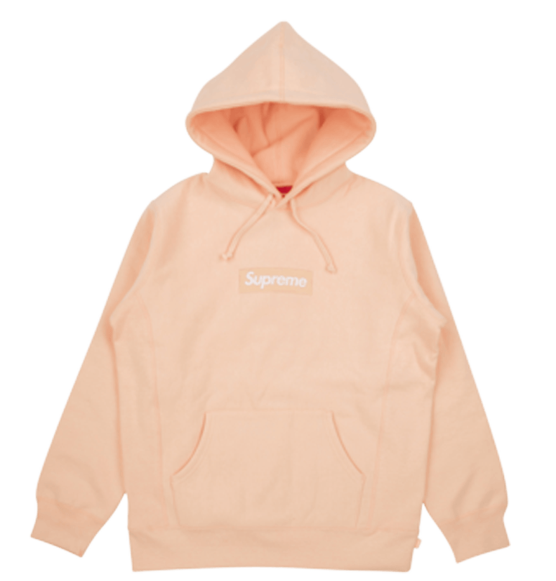 Peach Supreme Hoodie Box Logo - Supreme Box Logo Hooded Sweatshirt - Peach – grails sf