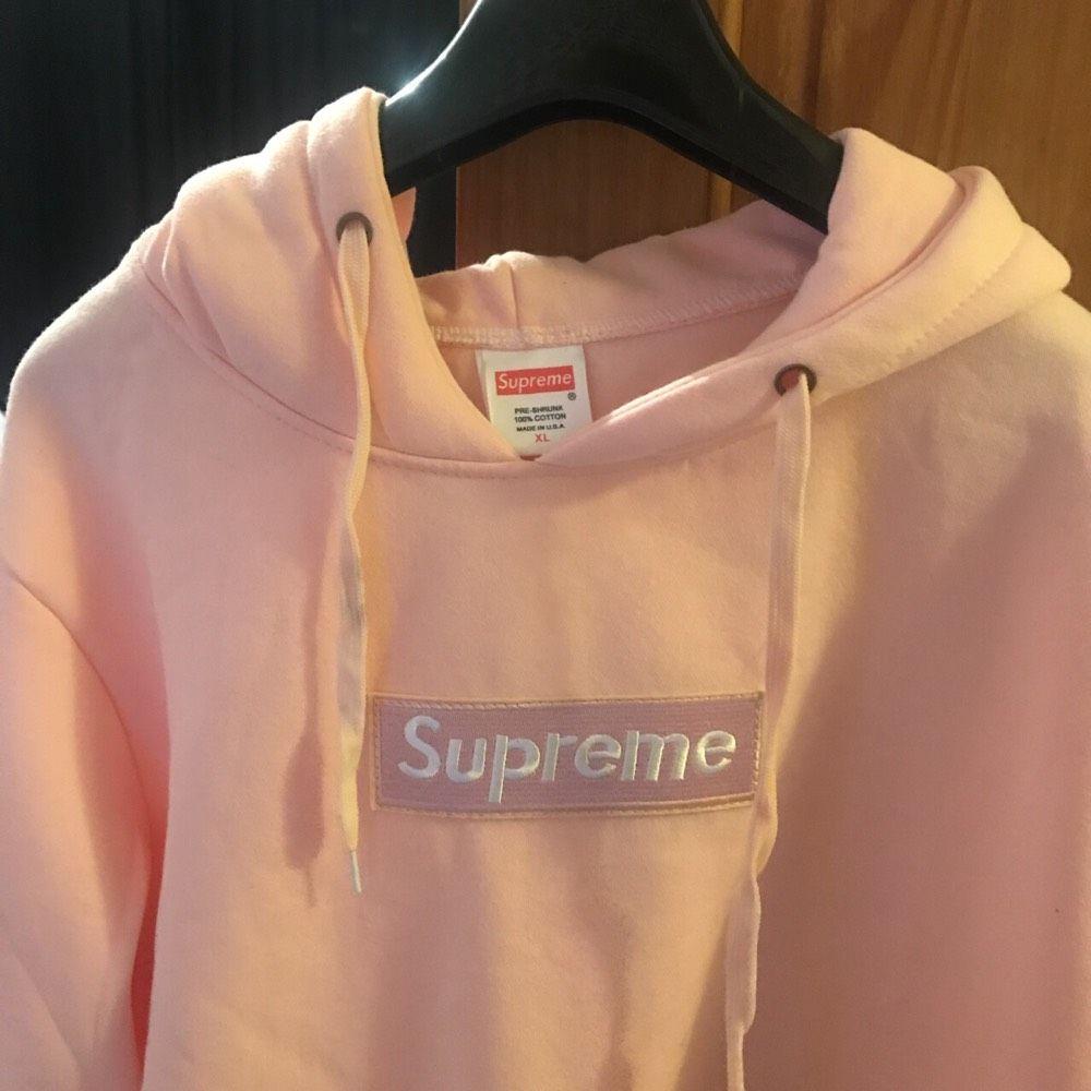 Peach Supreme Hoodie Box Logo - Cheap Supreme Peach Box Logo 'Bogo' Hoodie. Paperclip