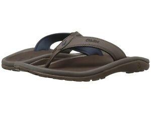 OluKai Logo - Men's Olukai Ohana Water Ready Flip Flops Dk Wood/Dk Wood | eBay