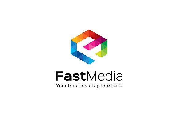 Media Logo - Fast Media Logo Template ~ Logo Templates ~ Creative Market