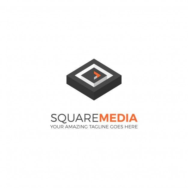 Media Logo - Square media logo template Vector | Free Download