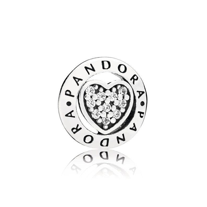Clear Views Logo - PANDORA logo silver petite element with clear cubic zirconia