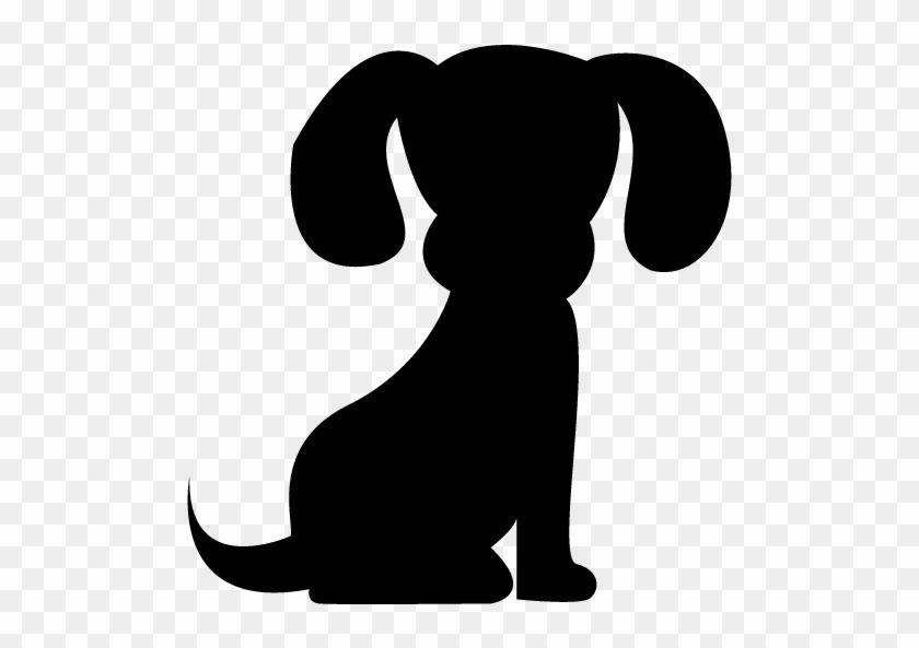 Cute Puppy Black and White Logo - Dog Small Pet Silhouette Â‹† Free Vectors, Logos, Icons - Cute Dog ...