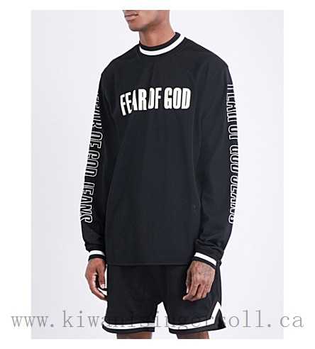 Fear of God Clothing Logo - Buy FEAR OF GOD Clothing Collection Logo Print Mesh Top