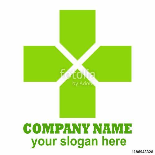 Green Medical Cross Logo - Medical, Cross, Medicine, Hospital, Pharmacy, Health, Green, First