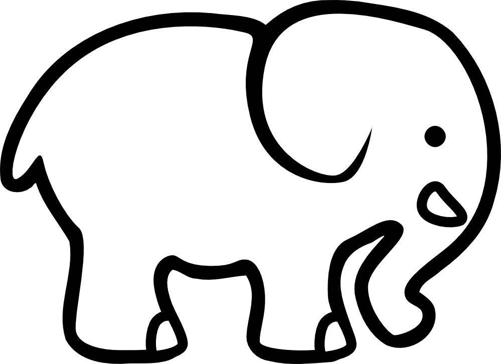 Elephant Black and White Logo - Free Elephant Images Black And White, Download Free Clip Art, Free ...