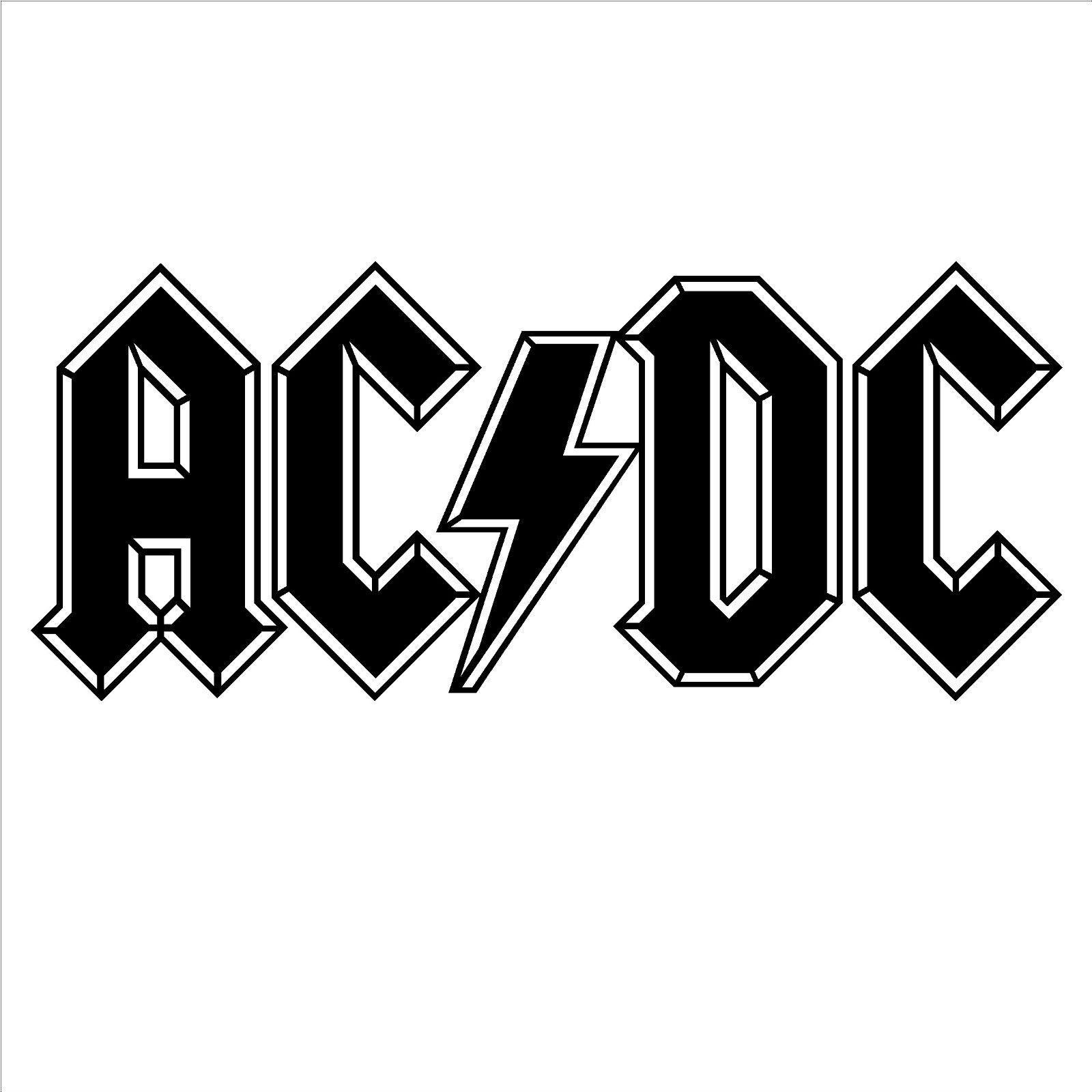 AC/DC Logo - G099 AC DC LOGO music rock band Vinyl wall art sticker decal for ...