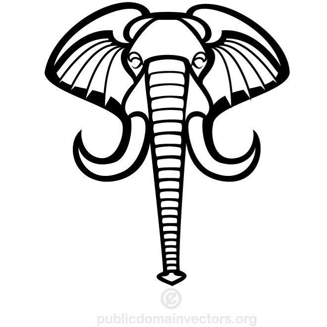 Elephant Black and White Logo - ELEPHANT VECTOR CLIP ART