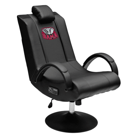 Black and White Bama Alabama Logo - Gaming Chair 100 Pro with Alabama Crimson Tide Bama Logo