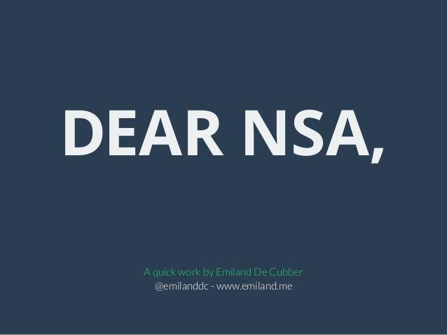 NSA NASA Logo - Dear NSA, let me take care of your slides.