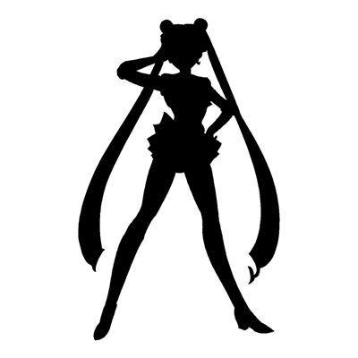 Sailor Moon Black and White Logo - sailor moon | Silhouette Outlines Art Ideas | Sailor moon, Sailor ...