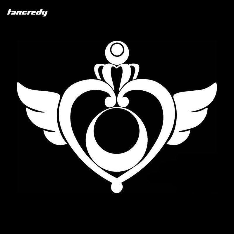 Sailor Moon Black and White Logo - 1pcs 3D Car Styling Stickers Sailor Moon Locket car decals and ...