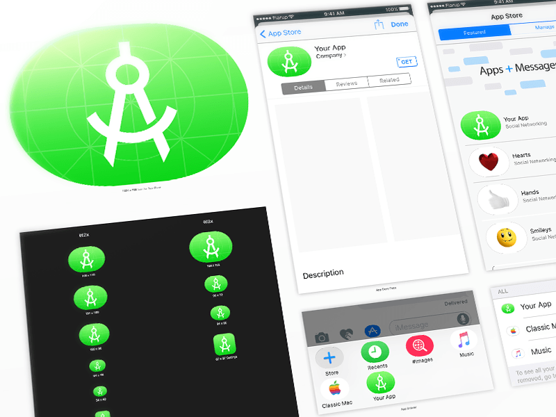 iMessage App Logo - iMessage App Icon Template