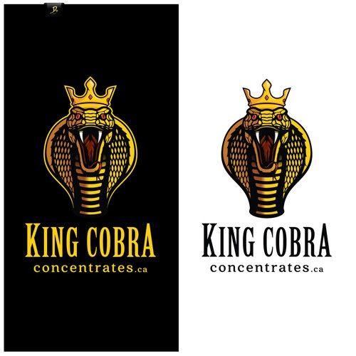 King Cobra Logo - king cobra looking fierce fangs showing wearing a crown graffiti