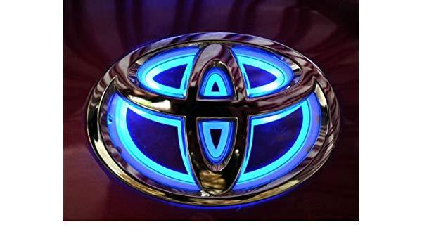 Light Blue and White Logo - LED Decoration Logo BLUE Led Light FRONT Emblem for TOYOTA COROLLA ...