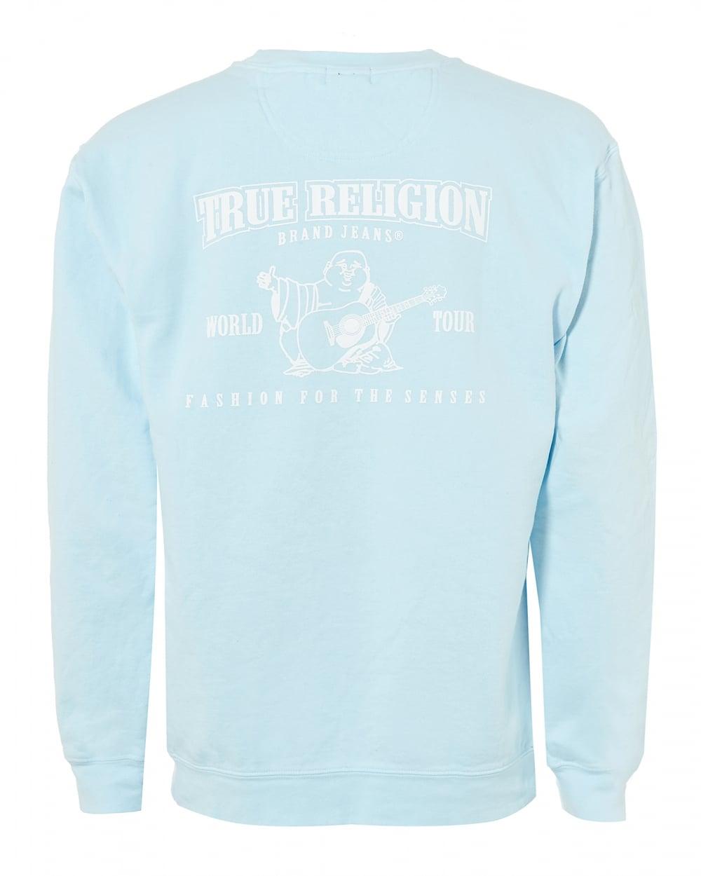 light blue true religion hoodie