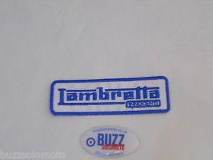 Light Blue and White Logo - Embroidered Scooter Patch Lambretta Innocenti Logo White and Light ...