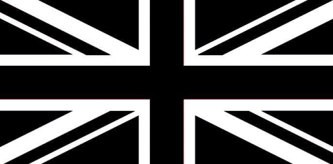 Black and White P Logo - UNION JACK BLACK & WHITE X 5 FLAG