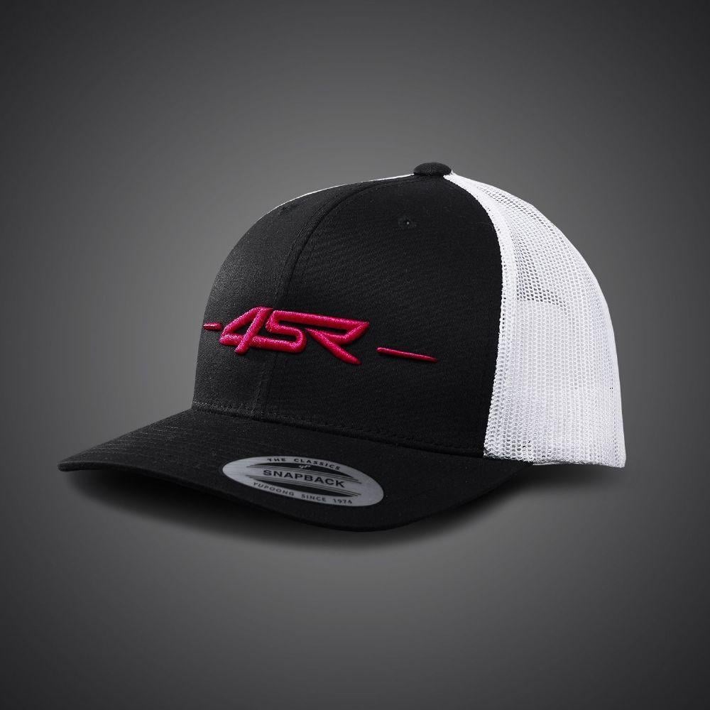 Black and White P Logo - Black & White Hat With Pink Logo