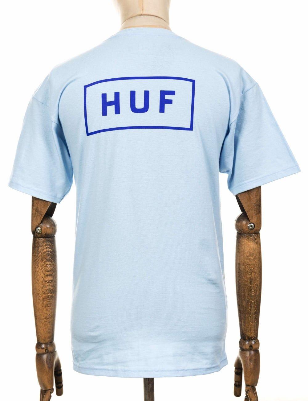 Light Blue and White Logo - Huf Bar Logo Tee - Light Blue - Huf from iConsume UK