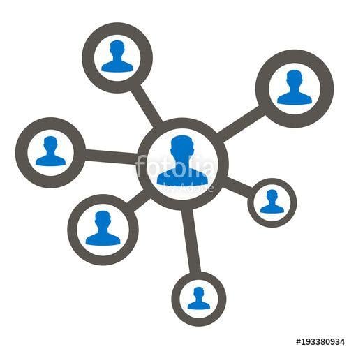 Communication People Logo - People Social Network Icon Vector. Human Networking Media ...