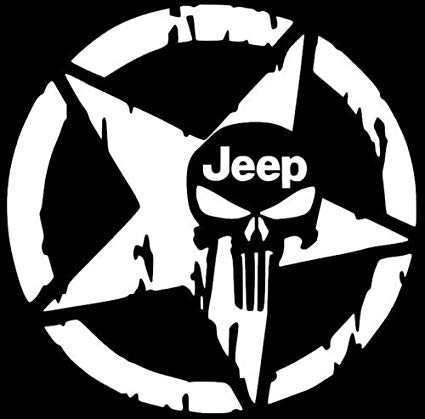 Jeep Star Logo - Amazon.com: STAR Jeep Punisher Skull Decal Vinyl Sticker Wrangler ...