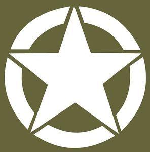 Jeep Star Logo - Army Star Vinyl Decal Sticker USA Military Jeep Willys CJ Wrangler ...
