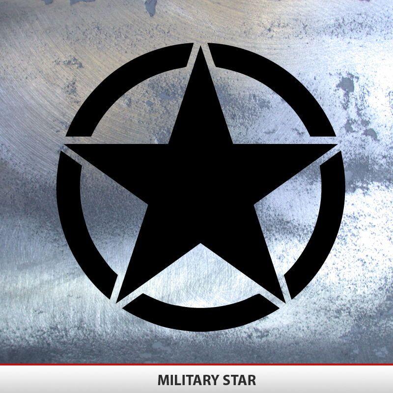 Jeep Star Logo - Military Star Decal Invasion Style | AlphaVinyl