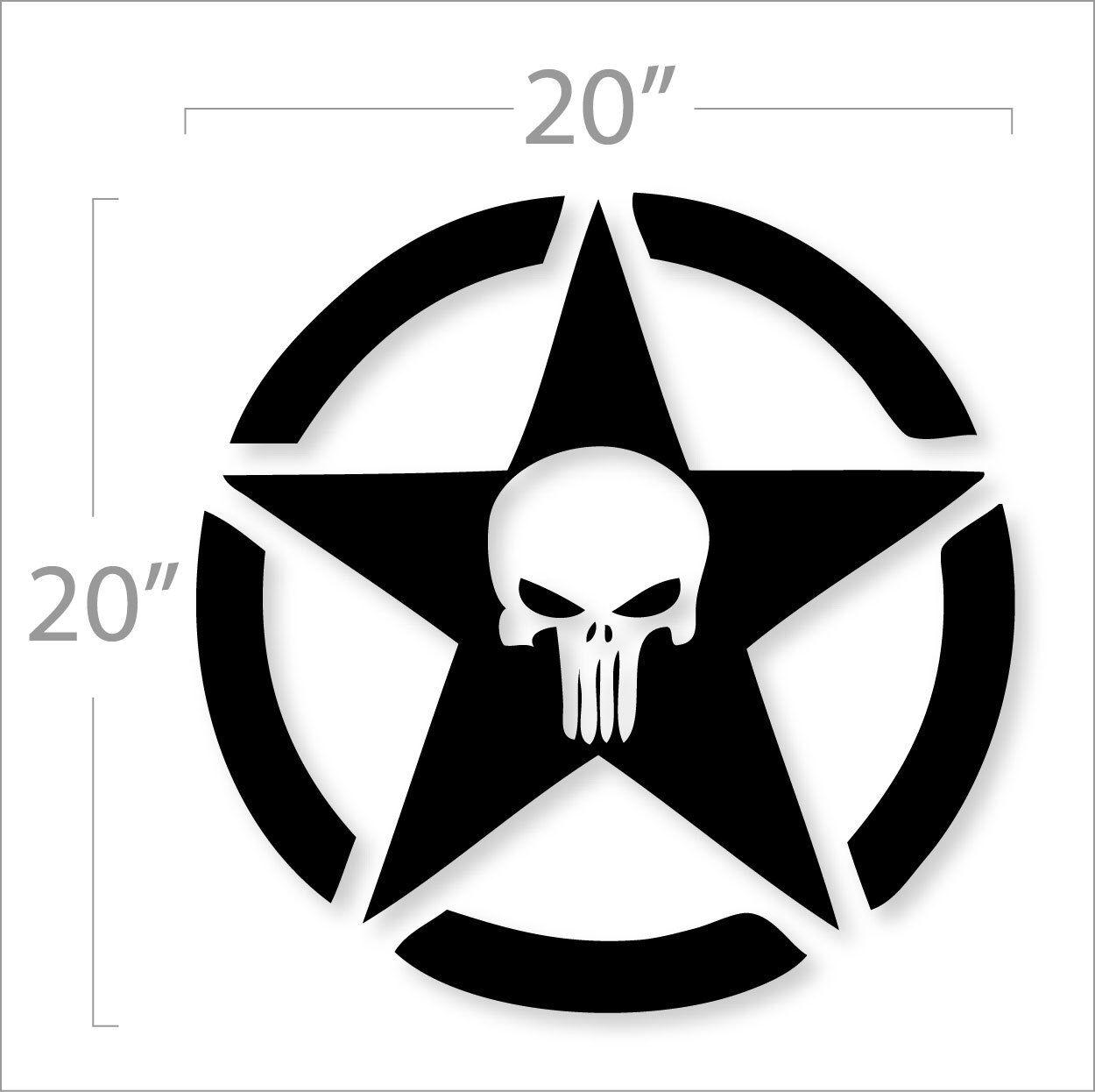 Jeep Star Logo - JEEP Punisher military star logo design decal sticker | DECALS and ...