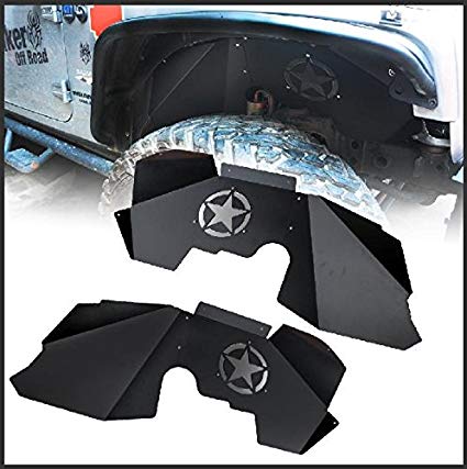 Jeep Star Logo - Amazon.com: OMUOFFROAD Jeep Wrangler Front Inner Fender Liners for ...