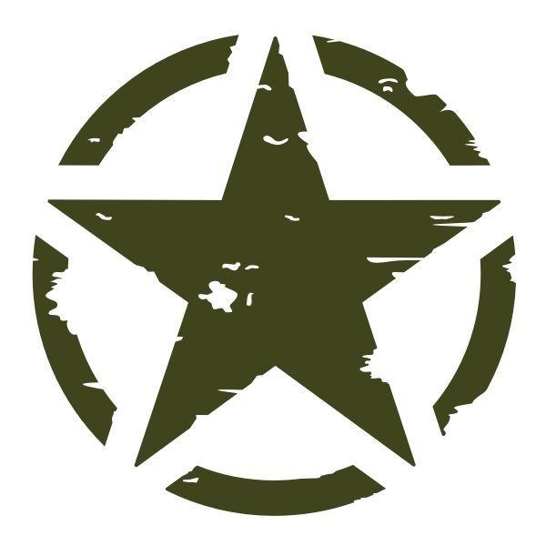 Jeep Star Logo - Military Green US American Army Star Car Jeep Bumper Vinyl Decal ...