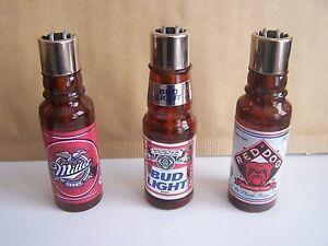 Old Red Dog Beer Logo - Any 2 from Bud Light Miller Red Dog Beer Bottle Lighter VINTAGE NEW