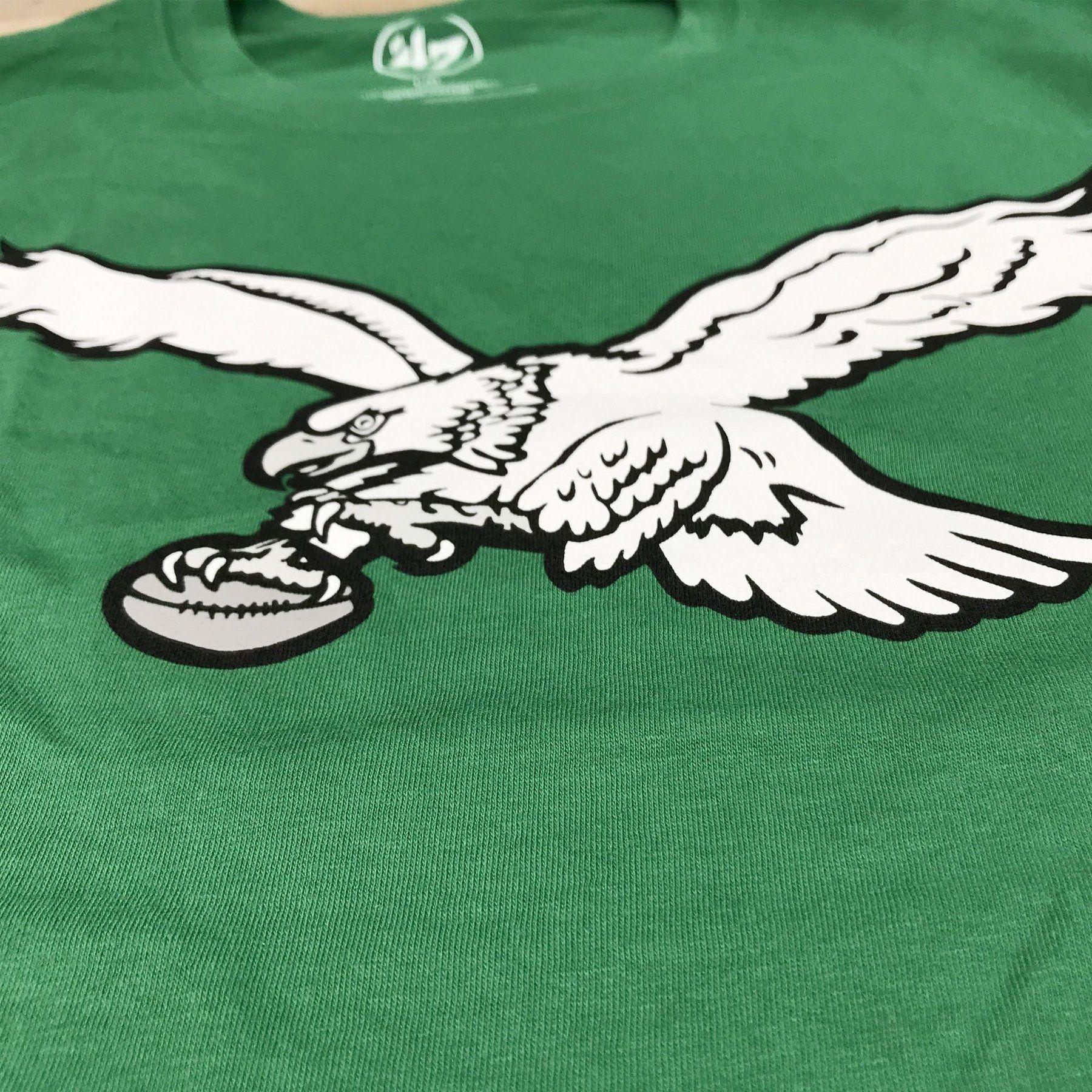 Kelly Green Eagles Logo - Philadelphia Eagles Vintage Retro Logo Throwback Kelly Green T-Shirt