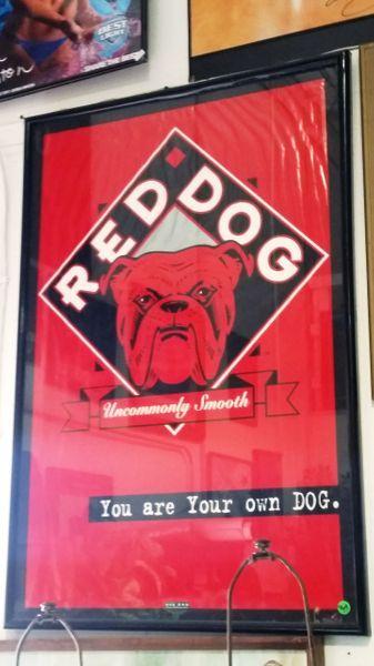 Old Red Dog Beer Logo - Red Dog Beer Poster. AT Estate Resale