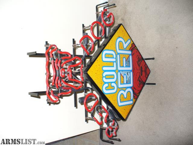 Old Red Dog Beer Logo - ARMSLIST: Vintage Red Dog Cold Beer Neon Light Sign
