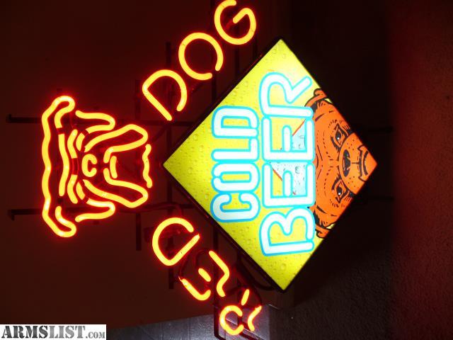 Old Red Dog Beer Logo - ARMSLIST: Vintage Red Dog Cold Beer Neon Light Sign
