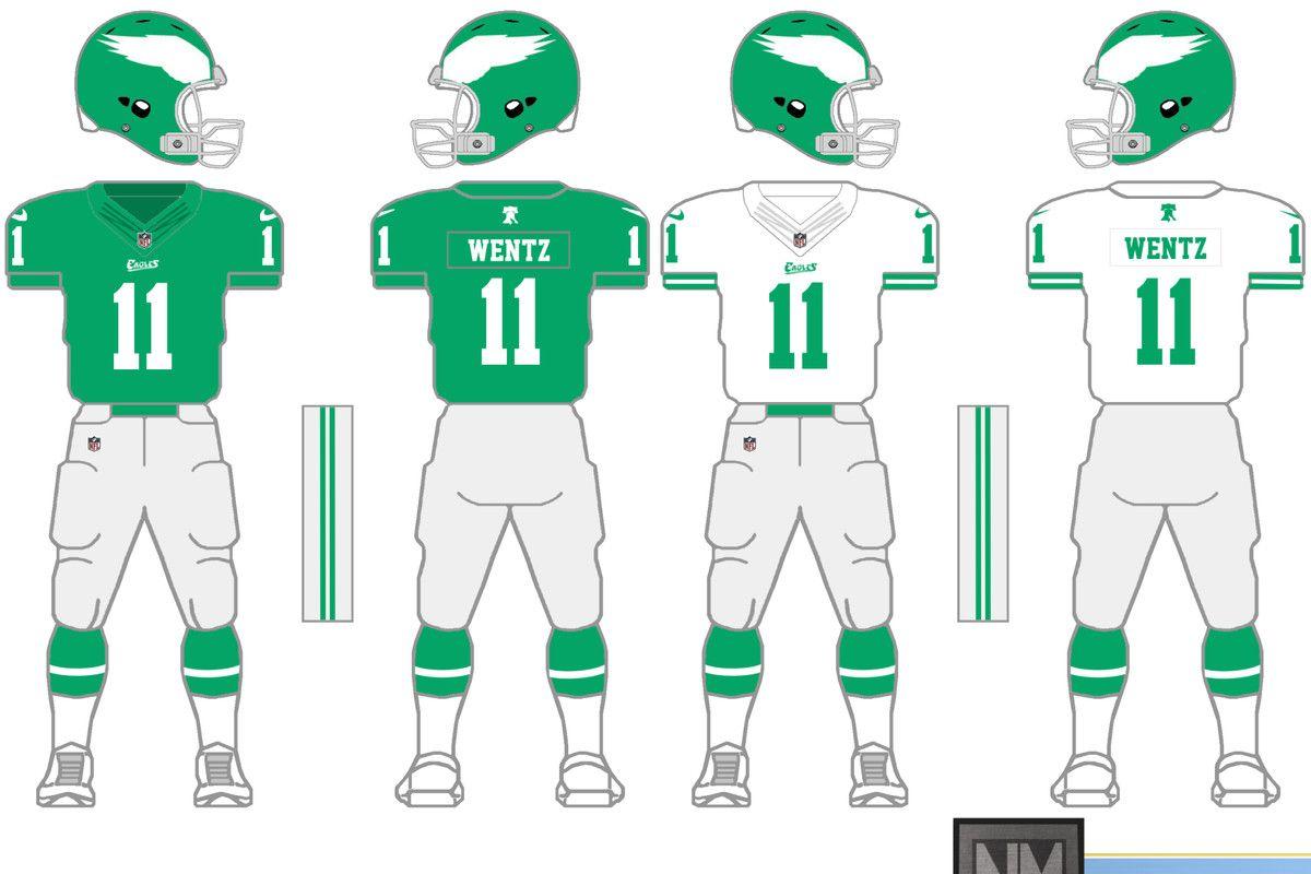 Kelly Green Eagles Logo - Here's what modern Eagles Kelly Green uniforms could look like